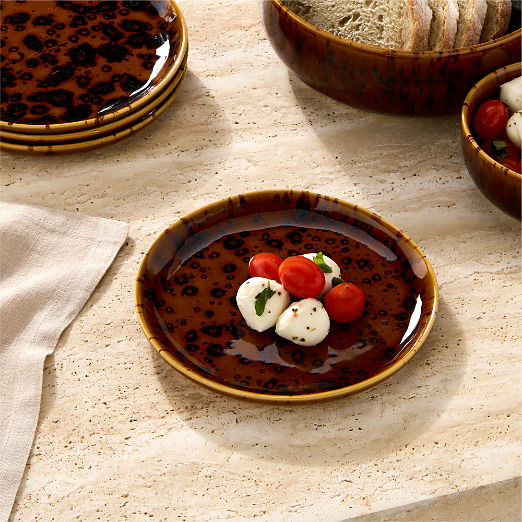 Tara Tortoise Stoneware Appetizer Plate