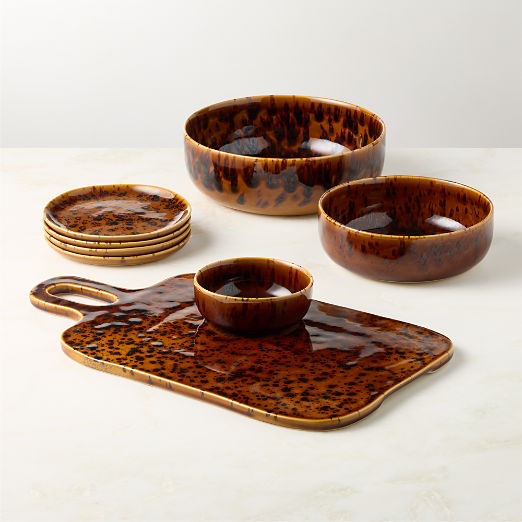 Tara Tortoise Stoneware Serving Gift Set
