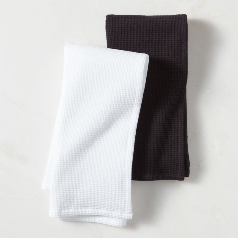 Kitchen Towels Cotton Dish Towels Black and White Hand Towels