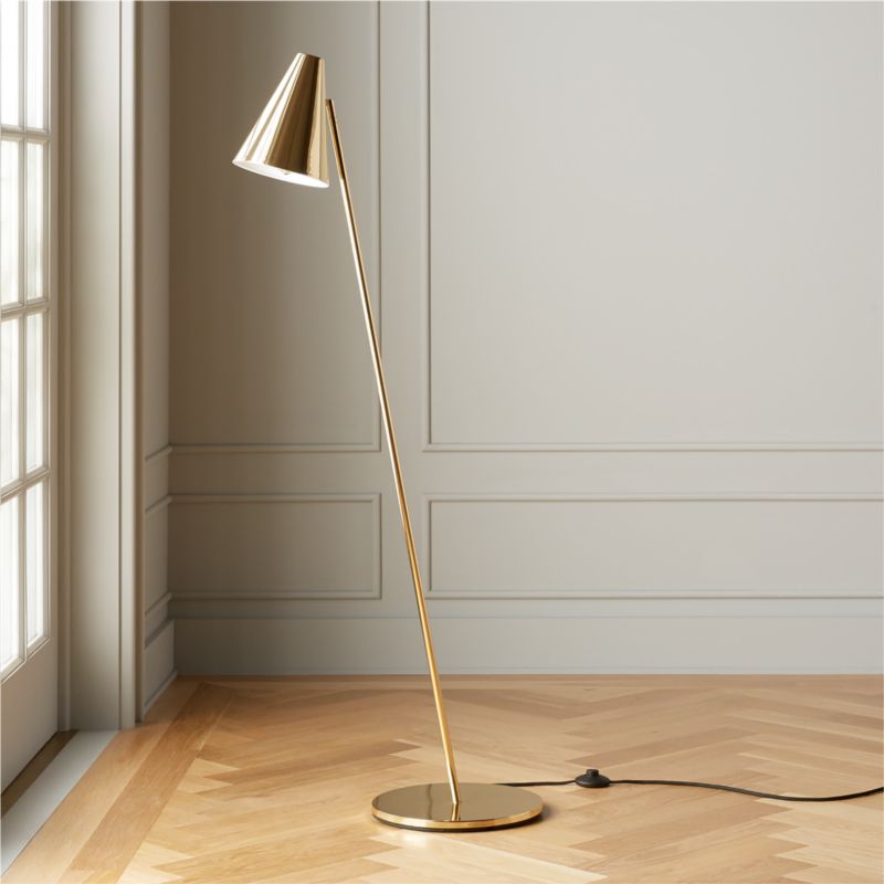 brass floor lamp