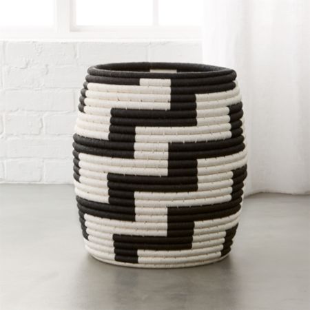 Tatum Black and White Basket