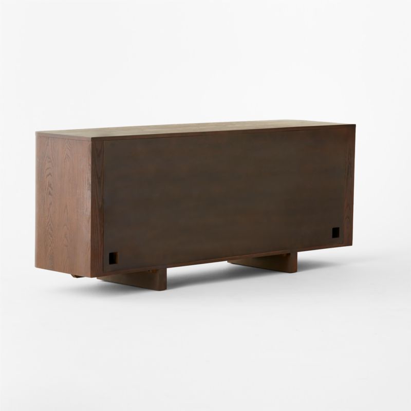 Tau 70" Brown Wood and Brass Credenza - image 9 of 10