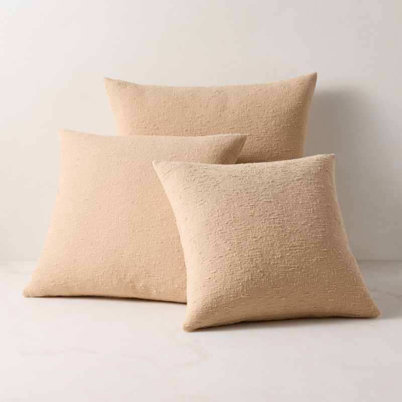 Taupe Boucle Throw Pillow With Feather-Down Insert 23"x23" - image 2 of 3