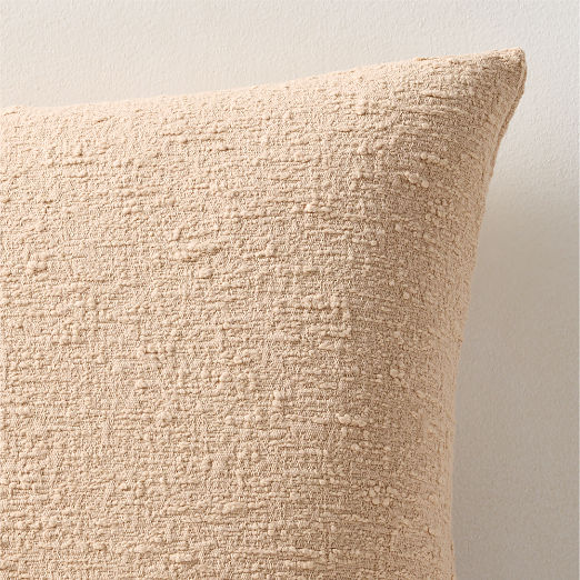 Taupe Boucle Throw Pillow 18''x18"
