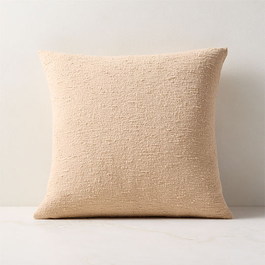 Taupe Boucle Throw Pillow 18''x18"