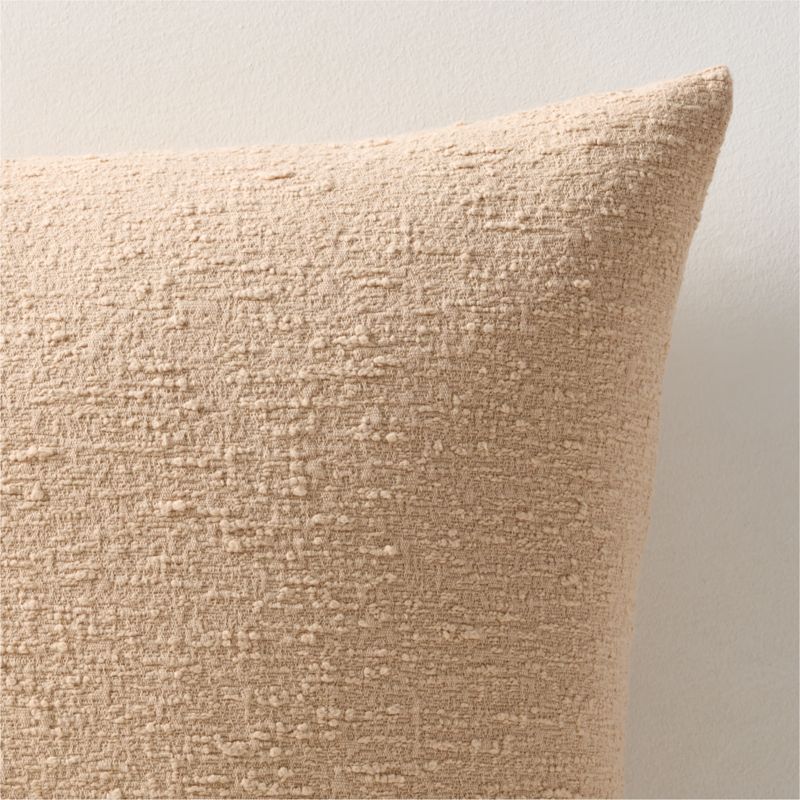 Taupe Boucle Throw Pillow With Feather-Down Insert 23"x23" - image 1 of 3