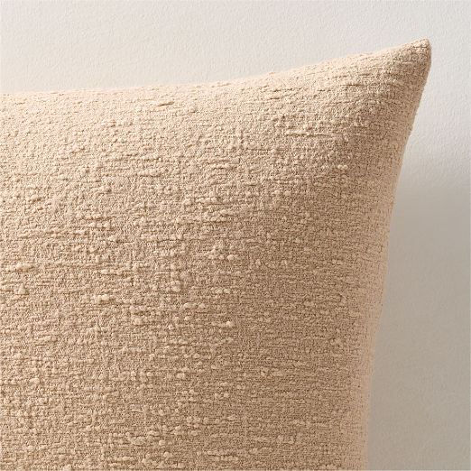 Taupe Boucle Throw Pillow 23"x23"