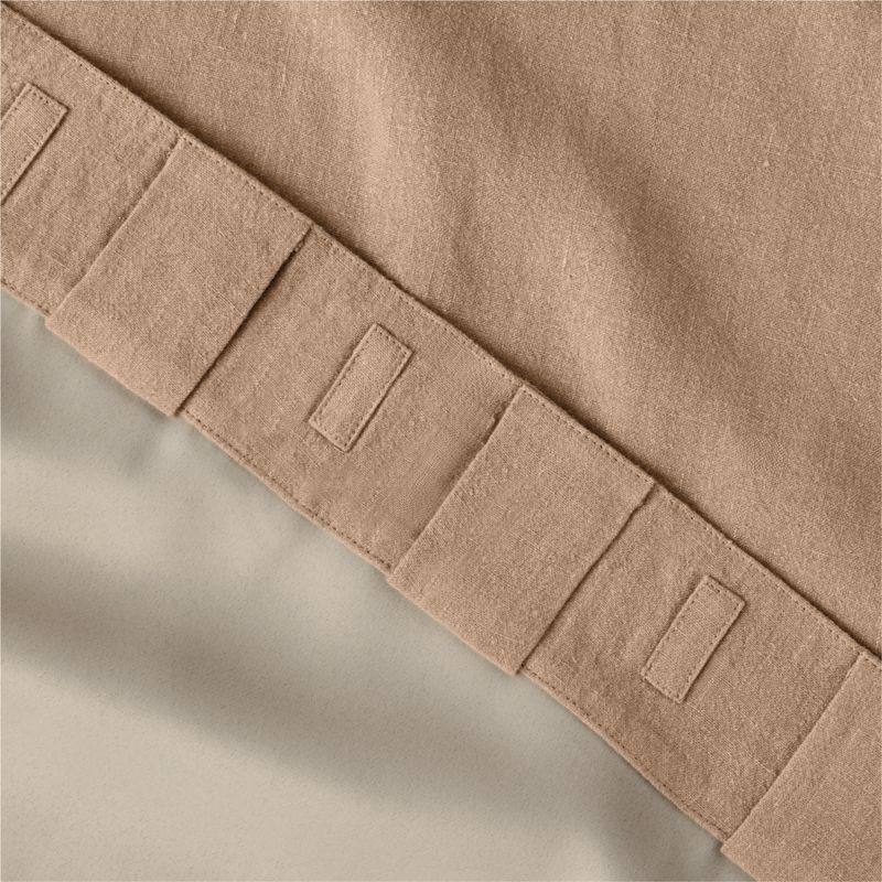 Cocoa Brown EUROPEAN FLAX™-Certified Linen Blackout Window Curtain Panel 48''x84'' - image 5 of 6