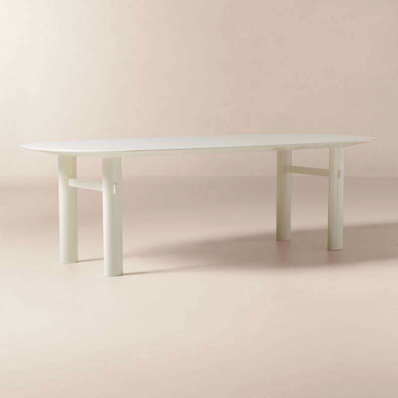 Tauro 96" Oval Lacquered Dining Table - image 2 of 7