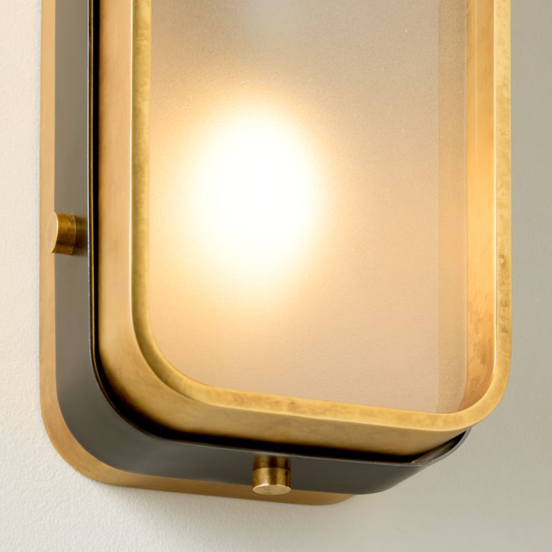 Tavish Indoor/Outdoor Aged Brass Wall Sconce Set of 2 - image 2 of 4