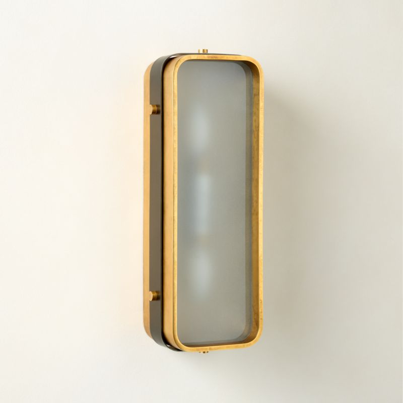 Tavish Indoor/Outdoor Aged Brass Wall Sconce Set of 2 - image 3 of 4