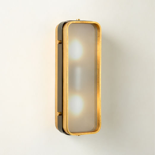 Tavish Indoor/Outdoor Aged Brass Wall Sconce