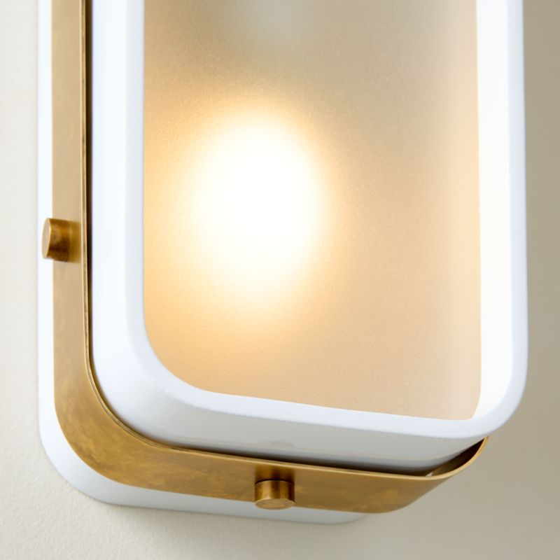 Tavish Indoor/Outdoor White Metal Wall Sconce Set of 2 - image 2 of 4