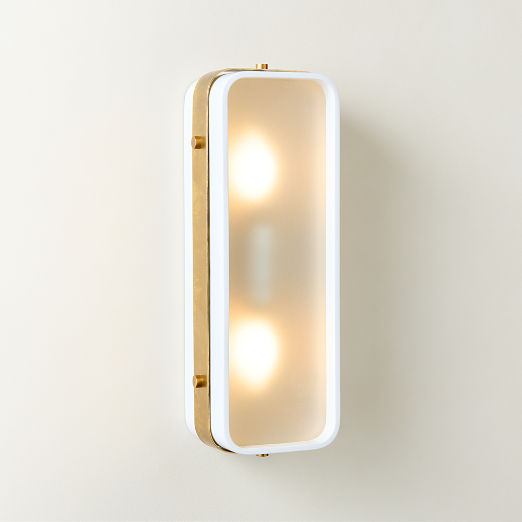 Tavish Indoor/Outdoor White Metal Wall Sconce