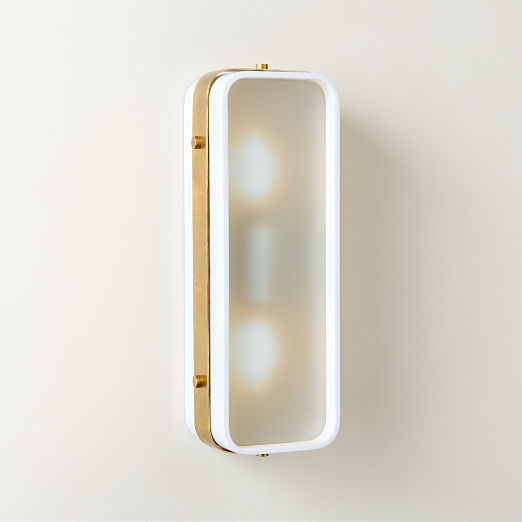 Tavish Indoor/Outdoor White Metal Wall Sconce Set of 2