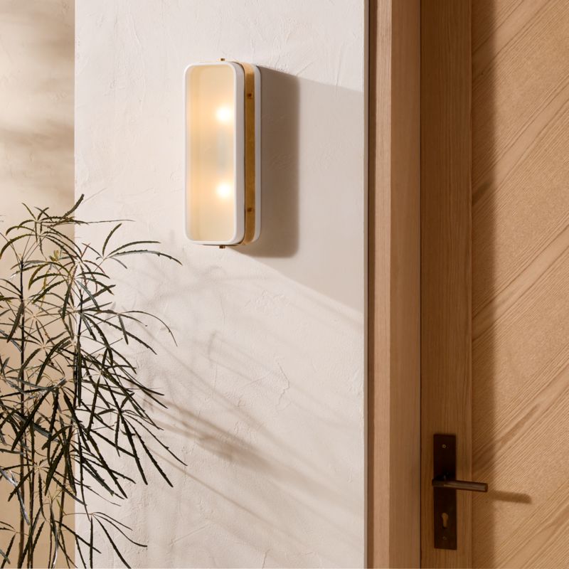 Tavish Indoor/Outdoor White Metal Wall Sconce Set of 2 - image 1 of 4