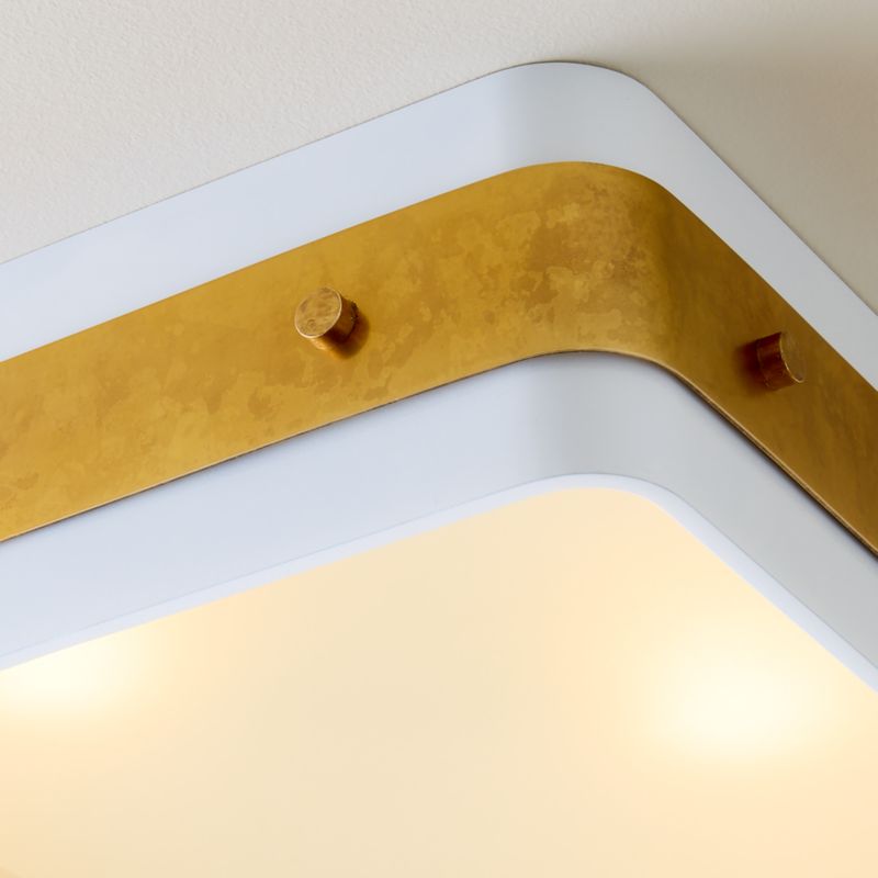 Tavish Indoor/Outdoor White Metal Flush Mount Light