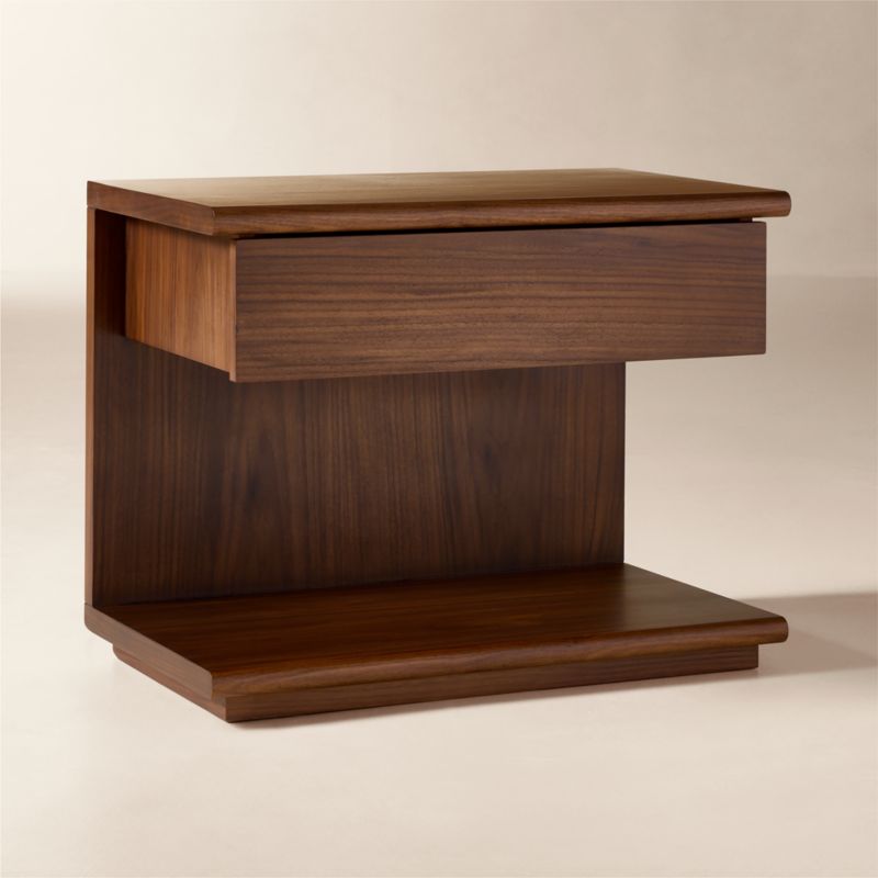 Tavola Wood Nightstand with Drawer - image 2 of 7