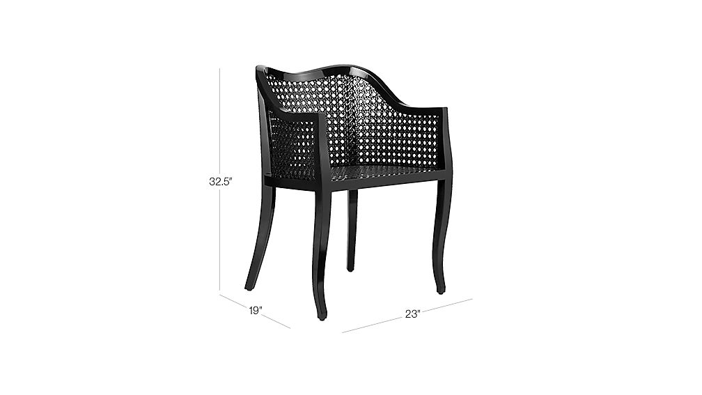 tayabas black cane side chair + Reviews CB2
