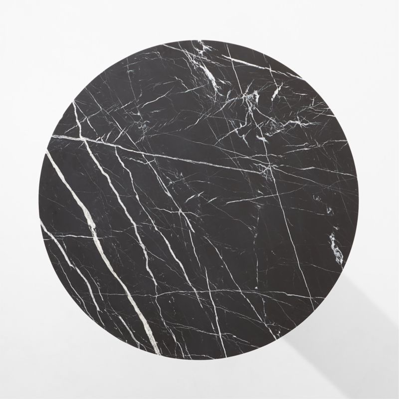 Taza 54" Round Black Marble Dining Table - image 7 of 9