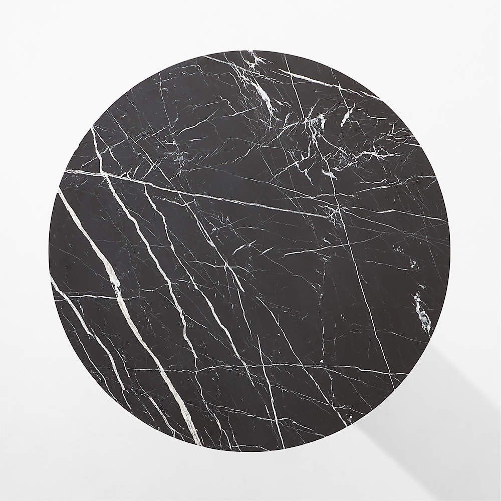 Taza Round Black Marble Dining Table 54 + Reviews