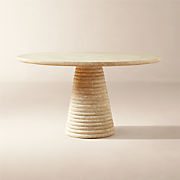 Sarzana 54" Round Marble Indoor/Outdoor Dining Table
