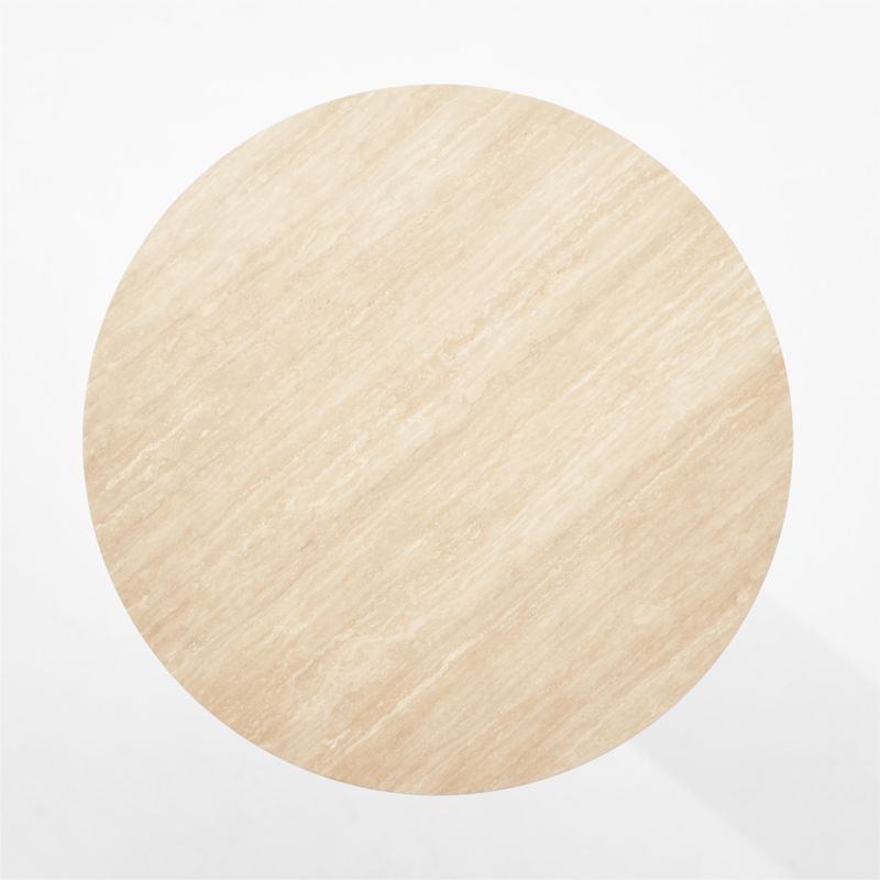 Taza 54" Round Travertine Dining Table - image 12 of 15