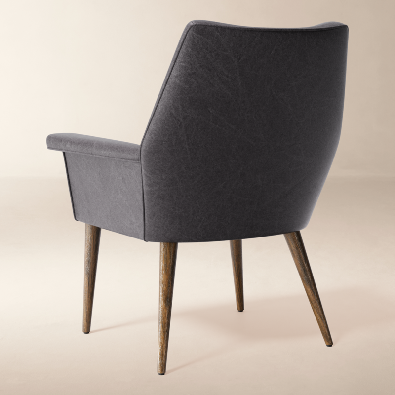 Tub Leather Dining Chair Bello Black - image 4 of 5