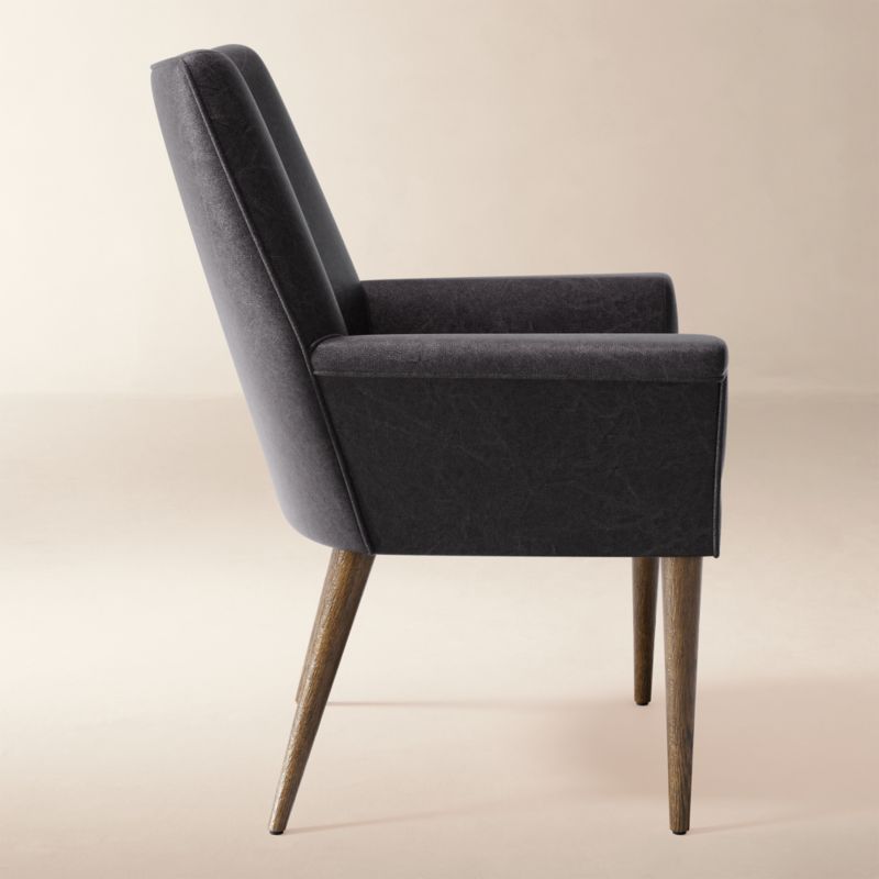 View Tub Leather Dining Chair Bello Black - image 4 of 5