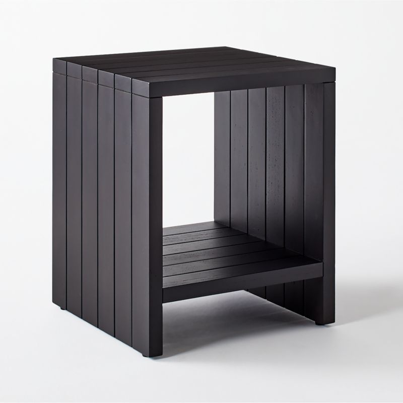 Teak Black Bathroom Stool - image 4 of 7