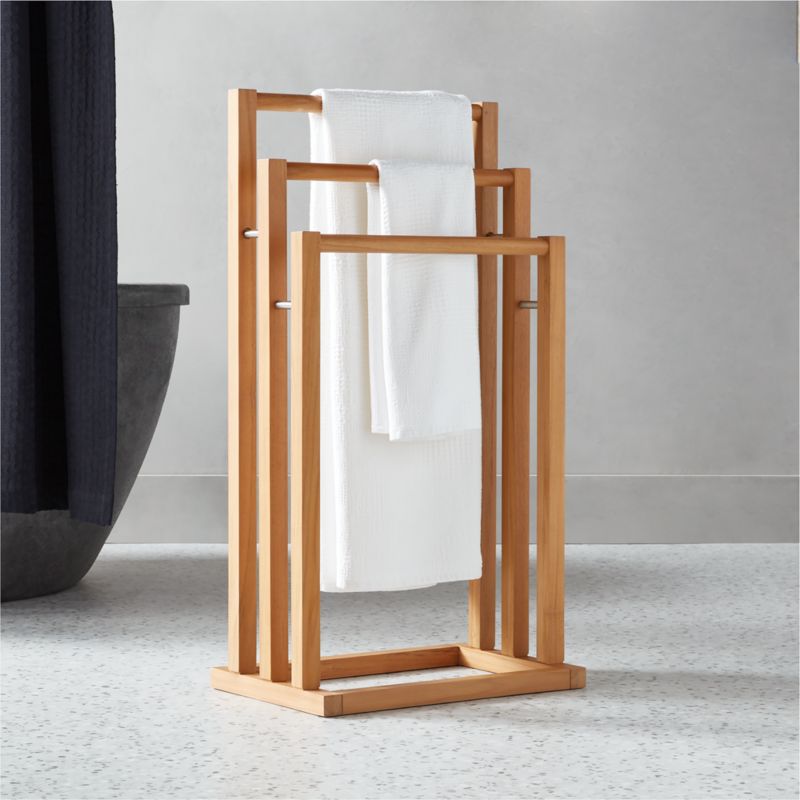 Pinet Teak Towel Rack 18 by Ross Cassidy