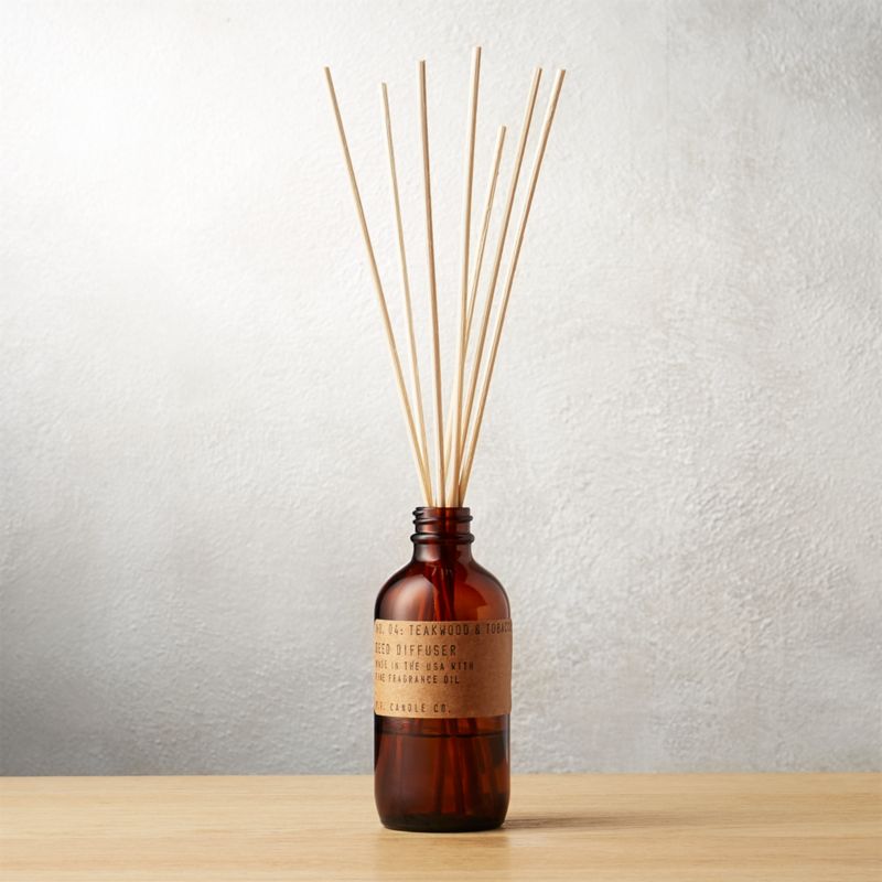 View P.F. Candle Co. Teakwood and Tobacco Reed Diffuser details