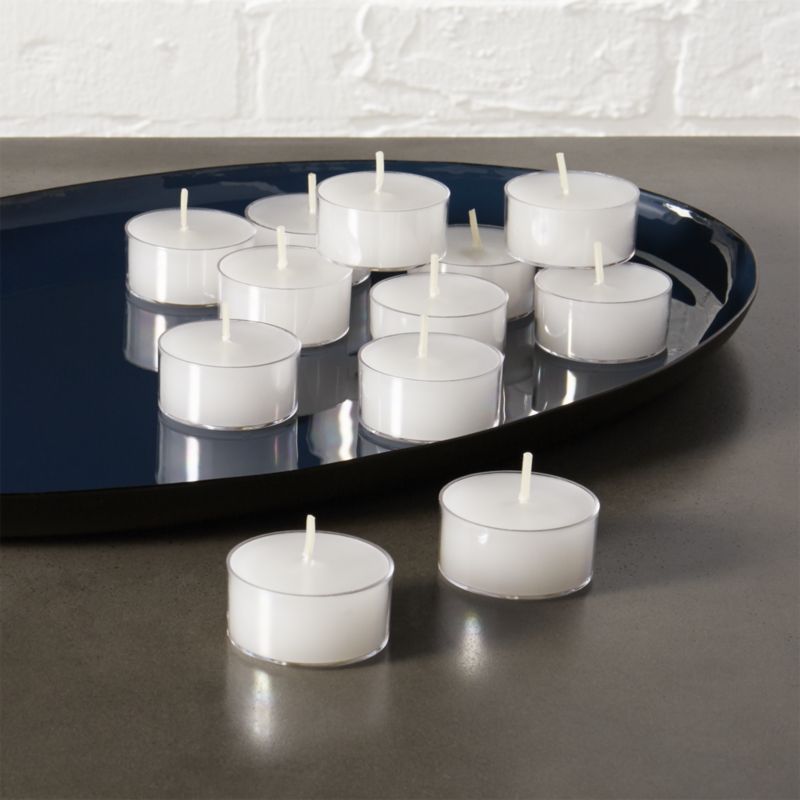 View Clear-Cupped Tealight Candles Set of 12 details