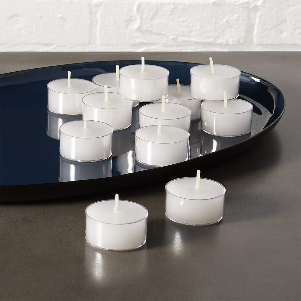 Clear-Cupped Tealight Candles Set of 12