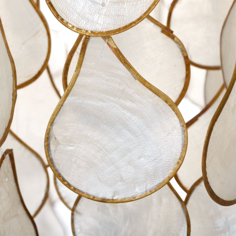 Teardrops Capiz Chandelier + Reviews | CB2