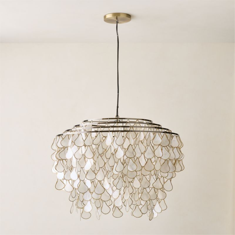 Teardrops Capiz Chandelier - image 5 of 10