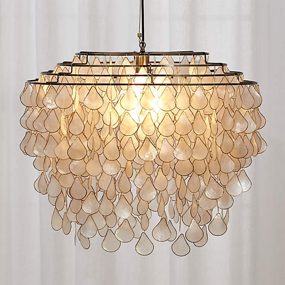 Teardrops Capiz Chandelier