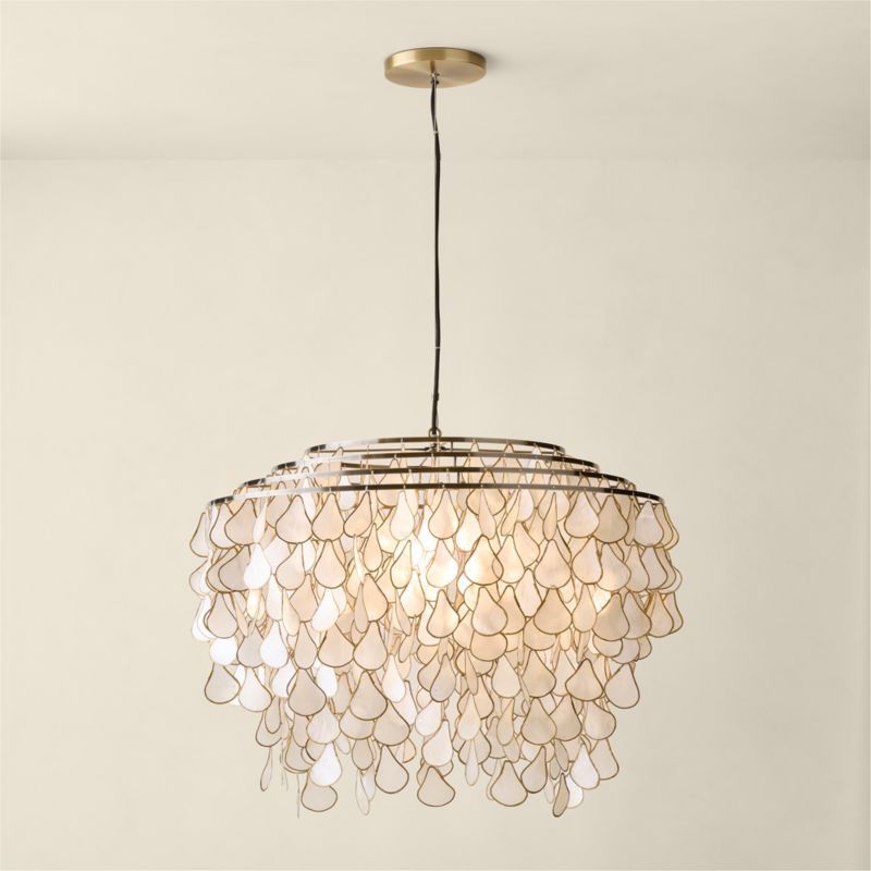 Teardrops Capiz Chandelier - image 7 of 12