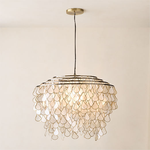 Teardrops Capiz Chandelier