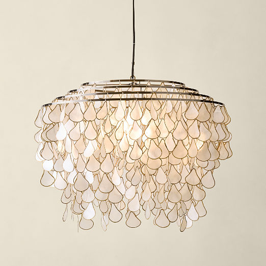 Teardrops Capiz Chandelier