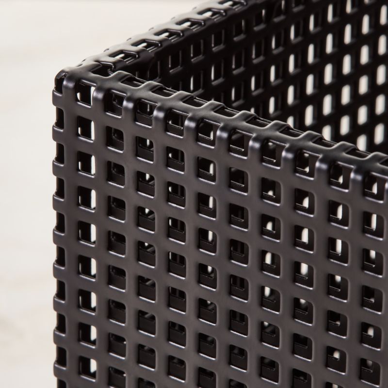 Tegan Black Perforated Metal Storage Basket Medium - image 3 of 4