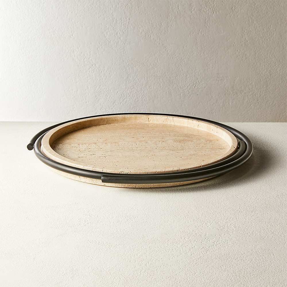 Telesto Travertine Tray