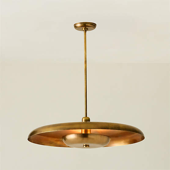 Tennant Aged Brass Pendant Light 24"