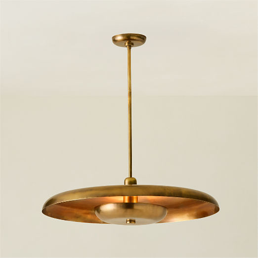 Tennant Aged Brass Pendant Light 24"