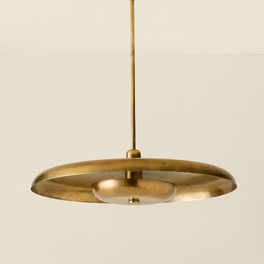 Tennant Aged Brass Pendant Light 24"