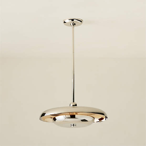 Tennant Polished Nickel Pendant Light 16"