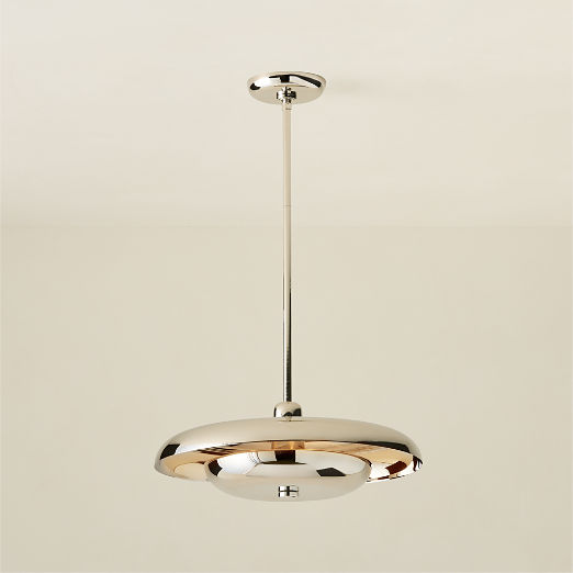 Tennant Polished Nickel Pendant Light 16"