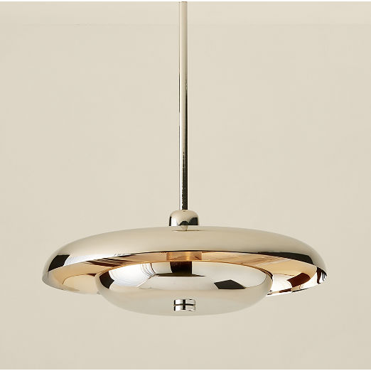 Tennant Polished Nickel Pendant Light 16"