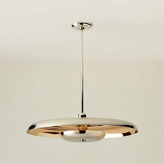Tennant Polished Nickel Pendant Light 24"