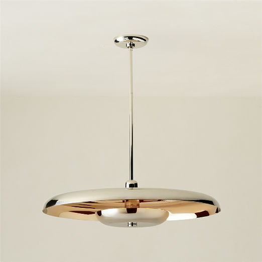 Tennant Polished Nickel Pendant Light 24"